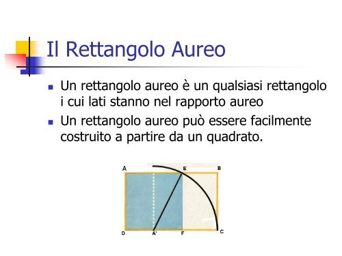 La Sezione Aurea - Sede di Architettura