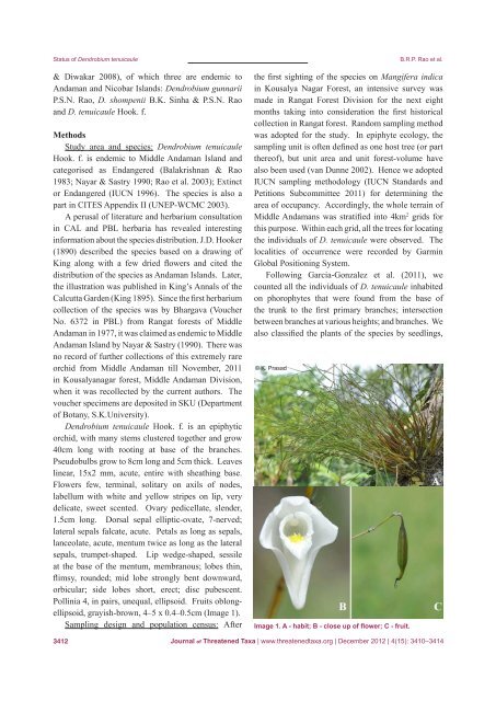 December 2012 - Journal of Threatened Taxa