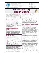 Metallic Mercury: Health Effects Fact Sheet - CT.gov