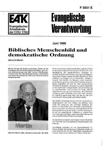 download PDF, 2140 Kb - Evangelischer Arbeitskreis der CDU/CSU