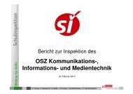 Die PrÃ¤sentation der Ergebnisse - OSZ Kommunikations-, Informations