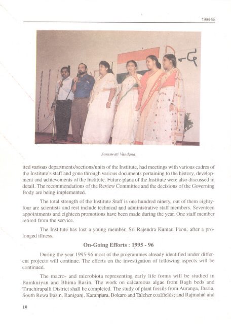 1994-95 - Birbal Sahni Institute of Palaeobotany