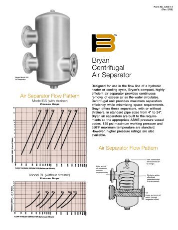 Bryan Centrifugal Air Separator - Bryan Boilers