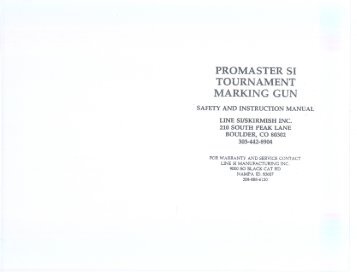 PROMASTER SI TOURNAMENT MARKING GUN