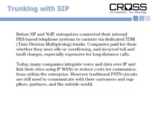 SIP Trunking: The Provider Perspective