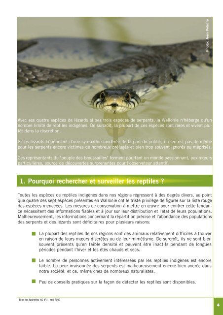 Guide de l'inventaire et du suivi des reptiles en Wallonie - Natagora