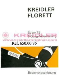 Kreidler Florett TM Bedienungsanl. 5G Super TS - Kreidler Original