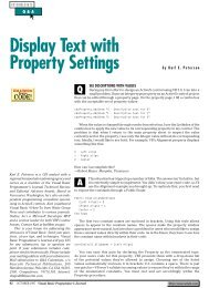 Display Text with Property Settings