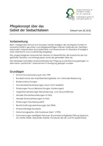 Pflegekonzept (pdf-format) - Stiftung Seebachtal