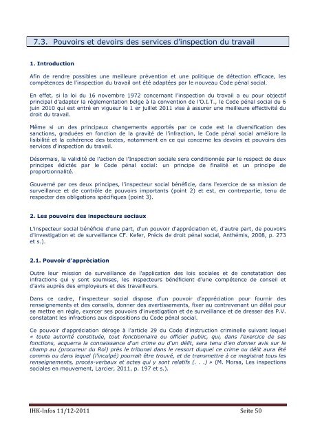 7 3 Pouvoirs Et Devoirs Des Services D Inspection Du Travail