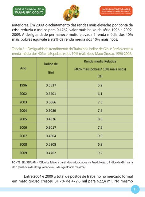 Agenda Mato Grosso do Trabalho Decente - OIT