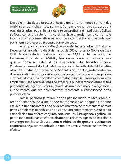 Agenda Mato Grosso do Trabalho Decente - OIT