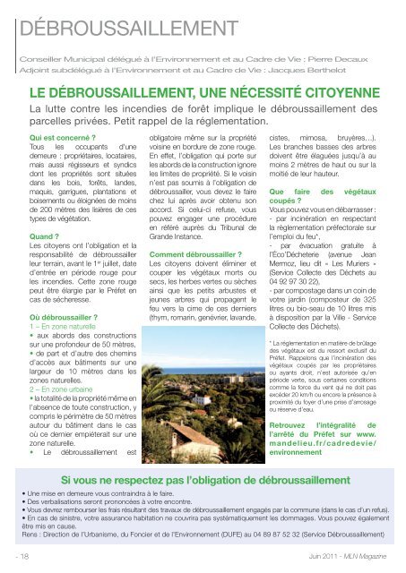 MLN Magazine - Juin 2011 - Mandelieu La Napoule
