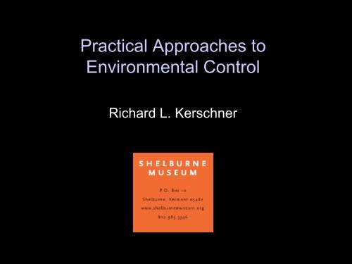 Practical Approaches to Environmental Control - Delaware Division ...