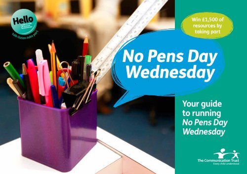 No Pens Day Wednesday - The Communication Trust