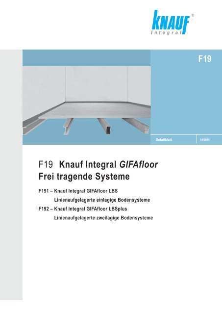 F191 GIFAfloor LBS - bei Knauf Integral