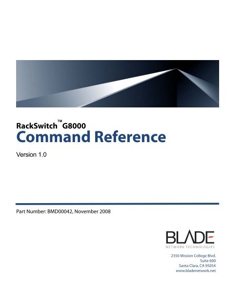 RackSwitch G8000 Command Reference - BLADE Network ...