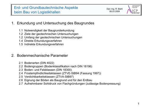 Korngrößenbereiche zur Benennung der Bodenart (aus DIN 4022)