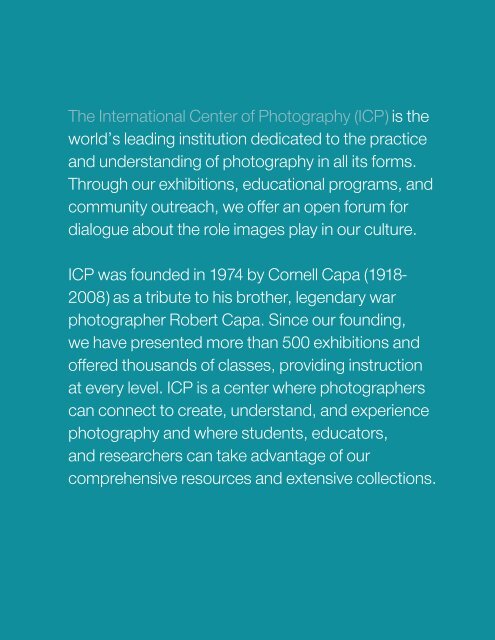 Download a PDF of the report - International Center of Photography