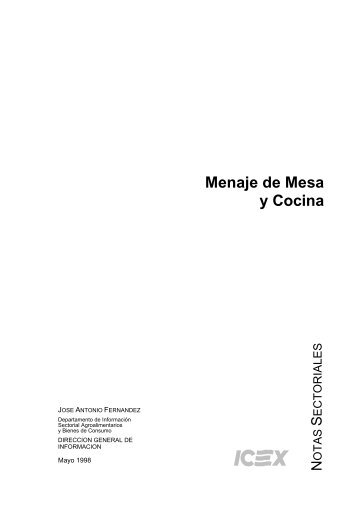 Menaje de Mesa y Cocina - Icex