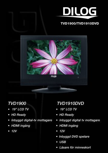 Produktblad TVD1910 +(DVD) - Dilog