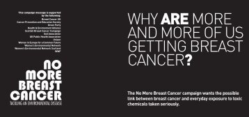 WHY AREMORE AND MORE OF US GETTING BREAST CANCER?