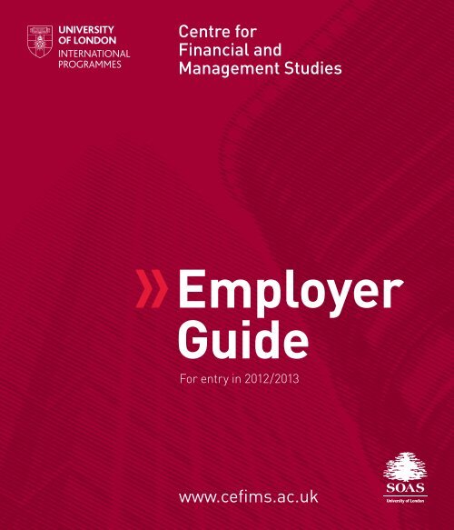 Employer Guide - Centre for Financial & Management Studies