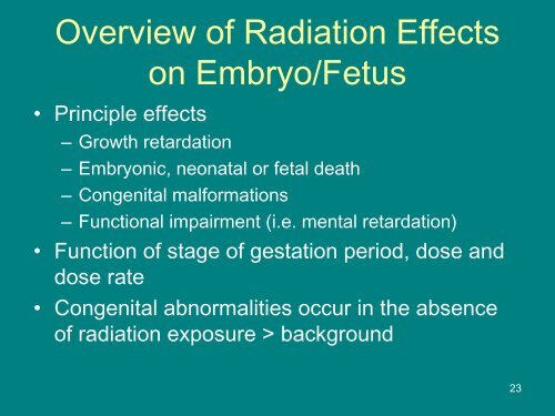 Radiation Exposure Effects in Humans - Department of Energy ...