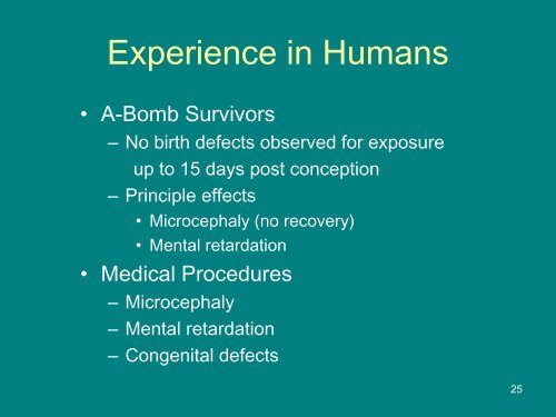 Radiation Exposure Effects in Humans - Department of Energy ...