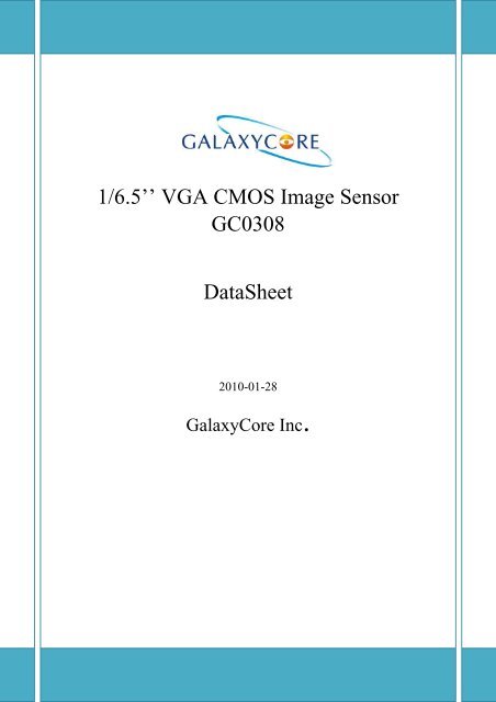 gc0308 datasheet Gc0308 - vga cmos image.