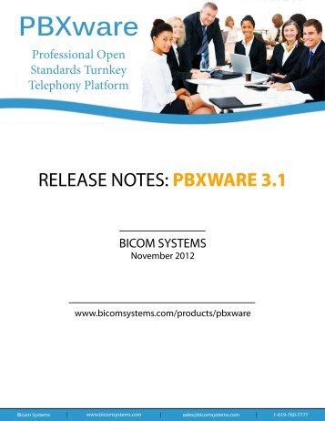 PBXware 3.1 - Bicom Systems