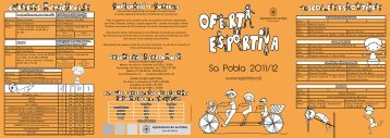 CuRsEtS mUnICiPAls eSCOlEs ESpOrTIvEs - Ajuntament de Sa Pobla