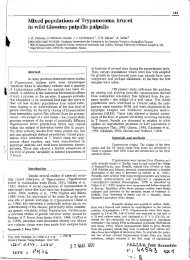 Mixed populations of Trypanosoma brucei in wild Glossina palpalis ...