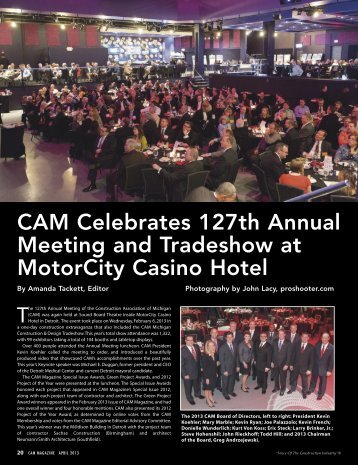 CAM Celebrates 127th Annual Meeting and ... - MiG Construction
