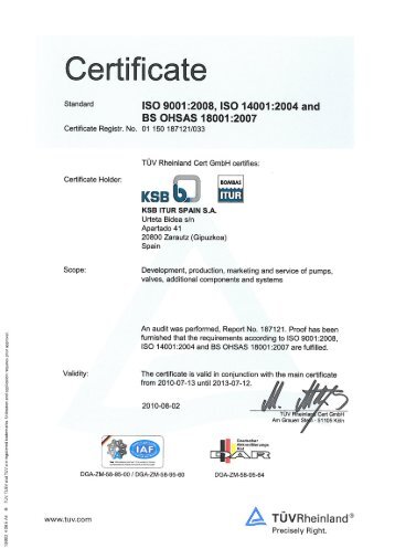 KSB ITUR Certificate