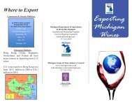 Exporting Michigan Wines Where to Export