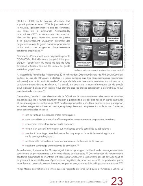 guide d'action de la convention pour la lutte antitabac 2010