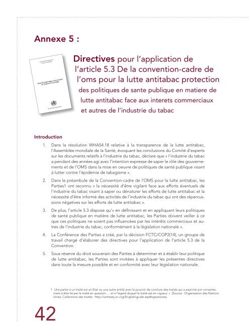 guide d'action de la convention pour la lutte antitabac 2010