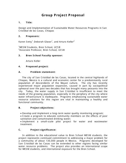 Group Project Proposal - Bren School of Environmental Science ...