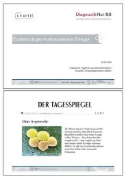 Epidemiologie multiresistenter Erreger - DiagnostikNet | BB