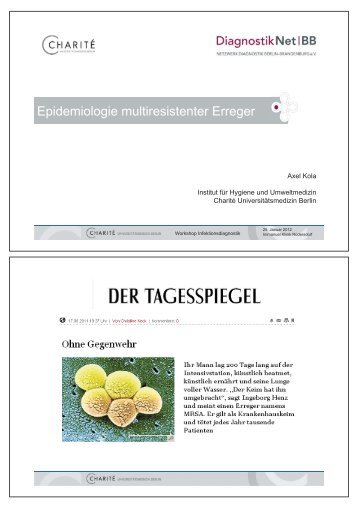 Epidemiologie multiresistenter Erreger - DiagnostikNet | BB