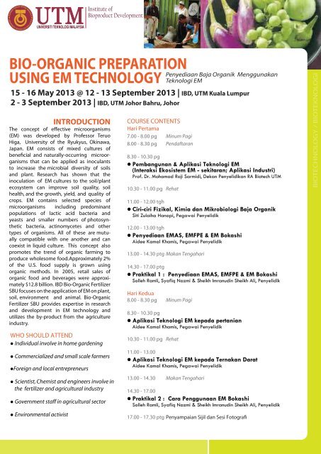 BIO-ORGANIC PREPARATION - IBD - UTM