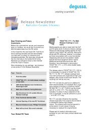 Release Newsletter 2005-01 - TEGOÂ® RC Silicones