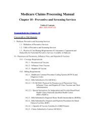 Medicare Claims Processing Manual Chapter 18 - AANAC