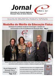 Jornal do CREF3/SC - Conselho Regional de EducaÃ§Ã£o FÃ­sica