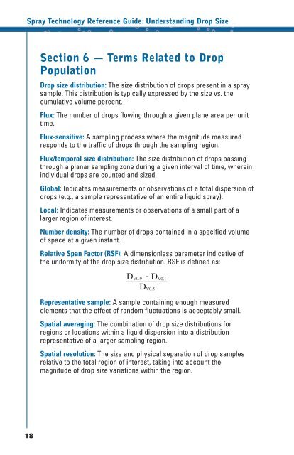 Spray Technology Reference Guide: Understanding Drop ... - TeeJet