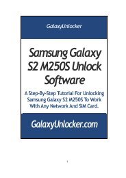 Samsung Galaxy S2 M250S Unlock Software - GalaxyUnlocker