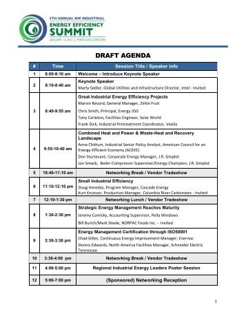 DRAFT AGENDA