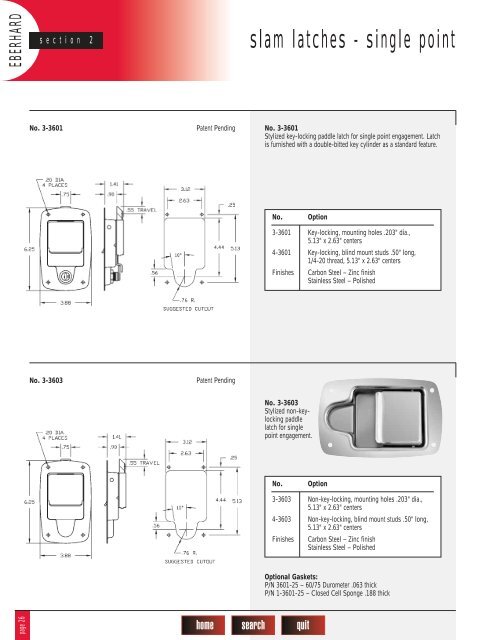 Section 2 - slam latches - single point - Tu-val