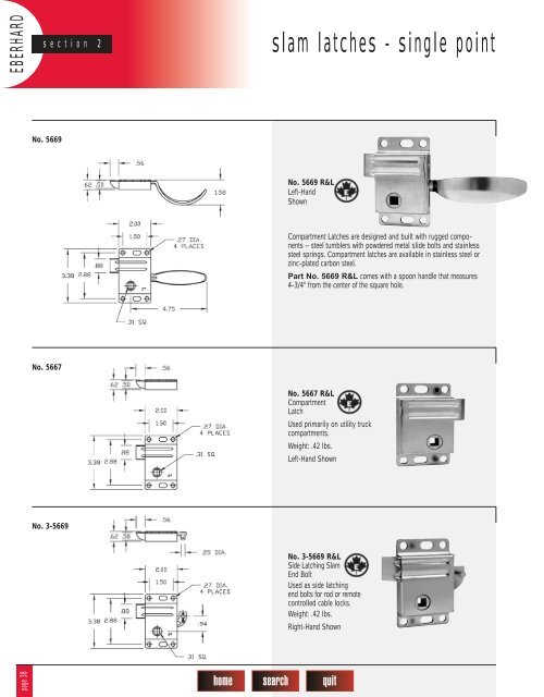 Section 2 - slam latches - single point - Tu-val